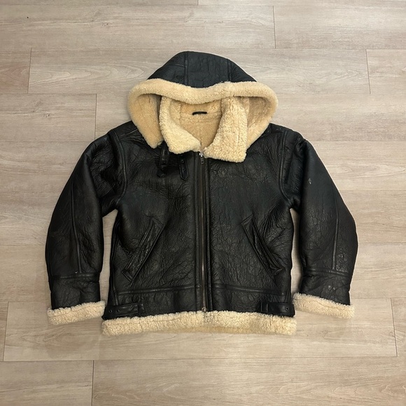 Vintage 80s USAF Shearling Lambskin G-8 Flyers Man Flight Bomber Jacket - Picture 1 of 11